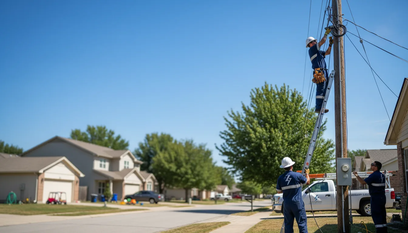 Residential electrician providing installation services in Aquilla, TX